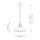 Pendelleuchte Metall Glas D: 36,8 cm Industrial E27 in Messing