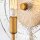 Wandleuchte innen H: 30 cm in Messing Antik aus Stahl Glas