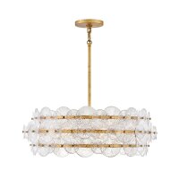 Pendelleuchte rund Ø 74,7 cm Metall Glas E27 in...