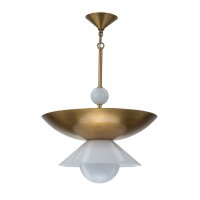 Pendelleuchte Metall Glas rund Ø 50,8 cm 3x E14 Retro