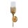 Wandleuchte Bad H: 45,7 cm IP44 E14 Metall Glas in Blattgold