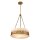 Hängelampe rund Ø 53,3 cm Metall Glas in Gold Weiß E27