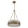 Hängelampe rund Ø 53,3 cm Metall Glas in Gold Weiß E27