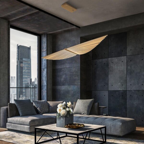 Pendelleuchte LED Modern B: 105 cm Metall verstellbar