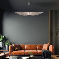 LED Hängelampe verstellbar B: 105 cm Schwarz Metall...