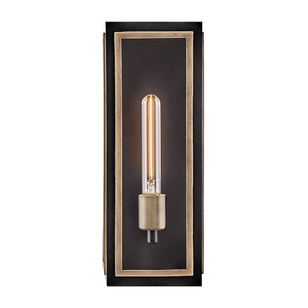 Außenlampe Wand 38,1 cm hoch IP44 E27 Aluminium Glas eckig