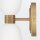 Badezimmerlampe Wand H: 37,3 cm IP44 in Messing Weiß