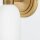 Badezimmerlampe Wand H: 37,3 cm IP44 in Messing Weiß