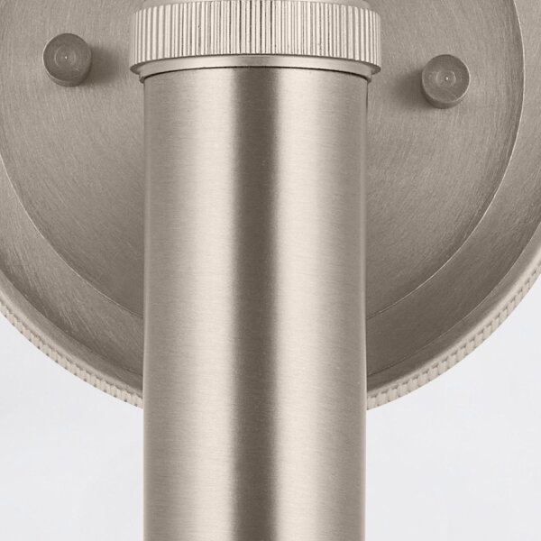 Wandlampe Bad 24,8 cm hoch IP44 Metall in Nickel 2x E27