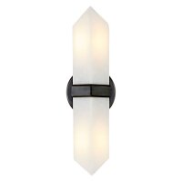 Wandleuchte indirekt H: 38,1 cm Alabaster Metall 2x E27