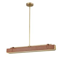 LED Pendelleuchte Balken B: 80 cm Metall Kunstleder 2620K