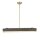 Hängelampe LED 80 cm breit Metall Kunstleder verstellbar