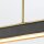 Hängelampe LED 80 cm breit Metall Kunstleder verstellbar
