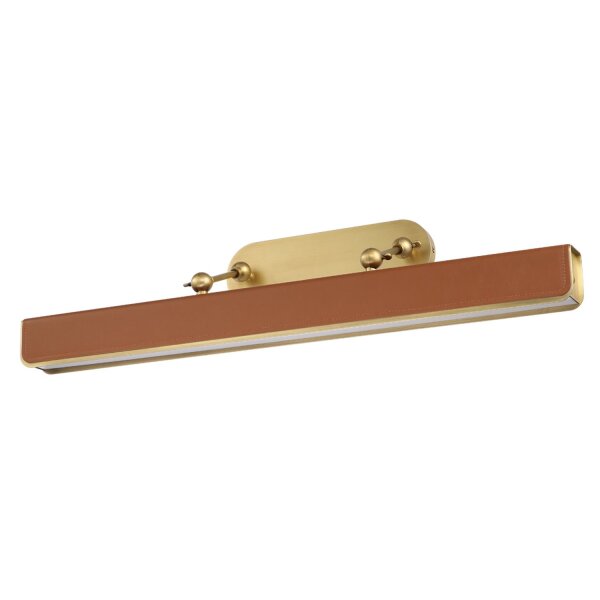 Bilderlampe LED B: 80 cm groß in Messing Antik Cognac