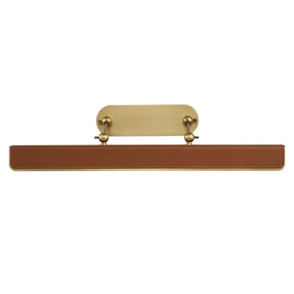 Bilderlampe LED B: 80 cm groß in Messing Antik Cognac