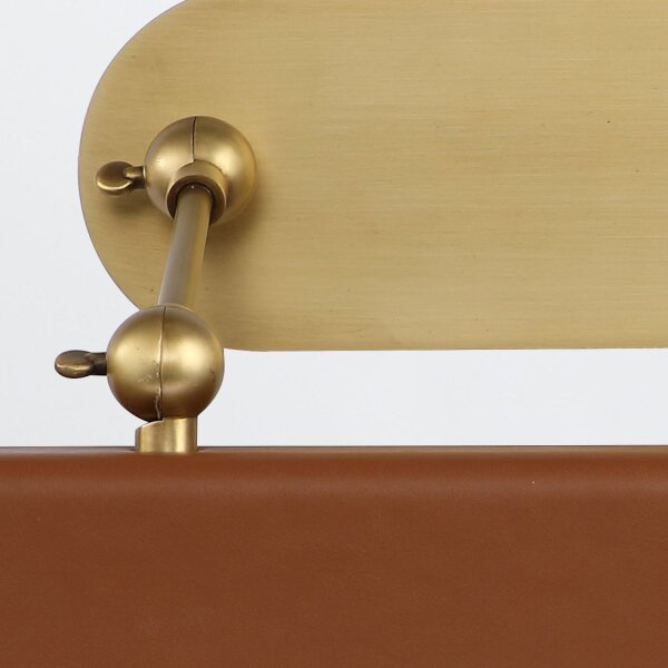Bilderlampe LED B: 80 cm groß in Messing Antik Cognac