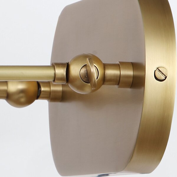 Bilderlampe LED Metall Kunstleder 50,2 cm breit 2700K warm