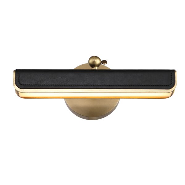 LED Bilderlampe Schwarz Messing antik B: 30,5 cm klein