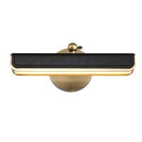 LED Bilderlampe Schwarz Messing antik B: 30,5 cm klein