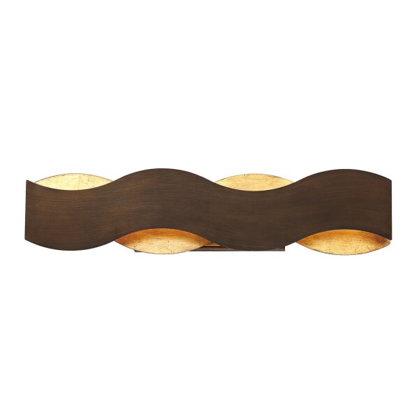 Wandlampe LED Metall 61 cm breit in Bronze Gold Up Down