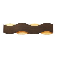 Wandlampe LED Metall 61 cm breit in Bronze Gold Up Down