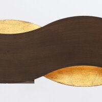 Wandlampe LED Metall 61 cm breit in Bronze Gold Up Down