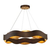 LED Pendelleuchte Modern rund Ø 85 cm in Bronze Gold