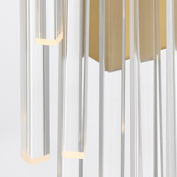 LED Wandlampe dekorativ 50,8 cm hoch in Gold 3000K