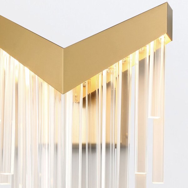 LED Wandlampe dekorativ 50,8 cm hoch in Gold 3000K