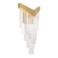 LED Wandlampe dekorativ 50,8 cm hoch in Gold 3000K