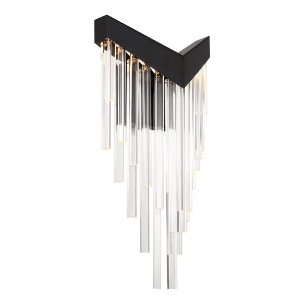 LED Wandlampe Schwarz H: 50,8 cm 3000 K dekorativ