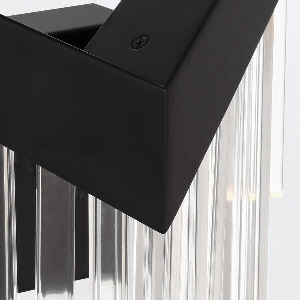 LED Wandlampe Schwarz H: 50,8 cm 3000 K dekorativ