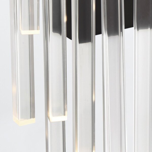 LED Wandlampe Schwarz H: 50,8 cm 3000 K dekorativ
