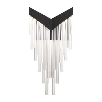 LED Wandlampe Schwarz H: 50,8 cm 3000 K dekorativ