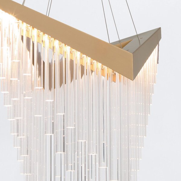 LED Hängeleuchte Modern Design B: 81 cm in Gold 3000K