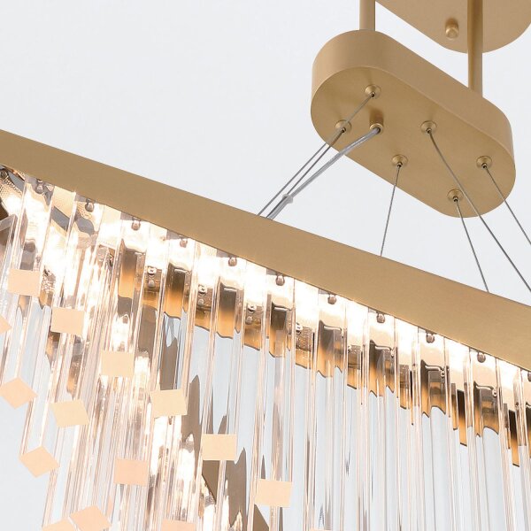 LED Hängeleuchte Modern Design B: 81 cm in Gold 3000K