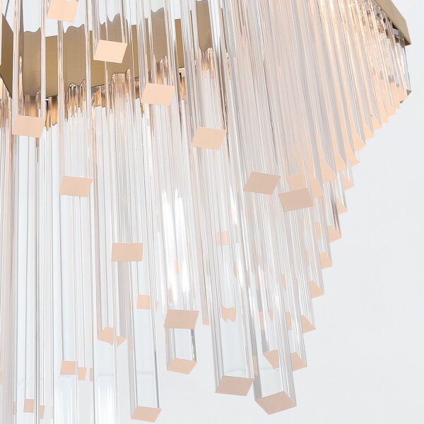 LED Hängeleuchte Modern Design B: 81 cm in Gold 3000K