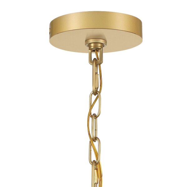 LED Hängelampe Schwarz Gold Ø 46 cm Retro 3000K Stahl Glas
