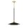 LED Hängelampe Schwarz Gold Ø 46 cm Retro 3000K Stahl Glas