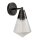 Wandlampe Art Déco H: 29,5 cm Metall Glas E27 in Bronze Antik