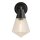 Wandlampe Art Déco H: 29,5 cm Metall Glas E27 in Bronze Antik