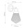 Wandlampe Art Déco H: 29,5 cm Metall Glas E27 in Bronze Antik