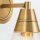 Wandlampe Metall Glas 29,5 cm hoch in Messing Antik E27