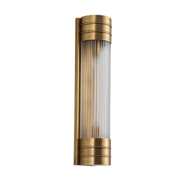 Art Déco Wandleuchte innen 46,7 cm hoch in Messing antik E27