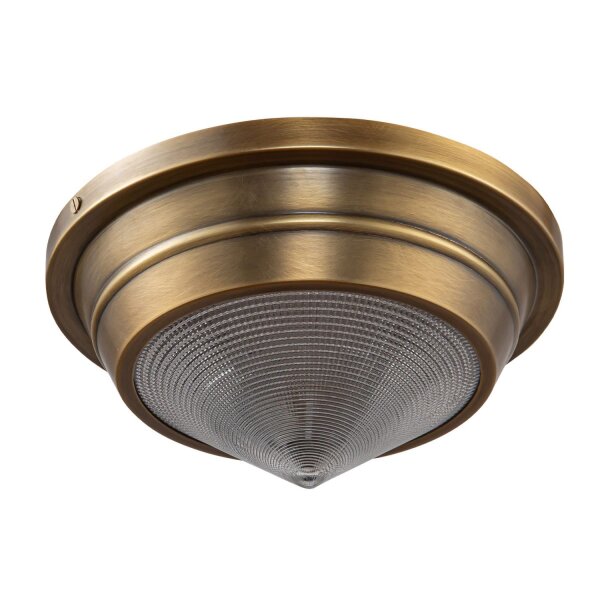 Deckenleuchte Glas Metall Ø 25,7 cm rund klein für E14