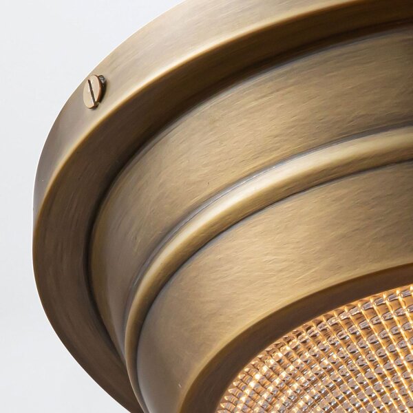 Deckenleuchte Glas Metall Ø 25,7 cm rund klein für E14