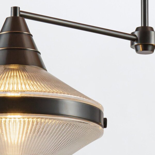 Pendelleuchte Art Déco B: 103,2 cm Bronze Antik 2-flammig E27