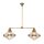 Pendelleuchte Metall Glas B: 103,2 cm in Messing antik E27