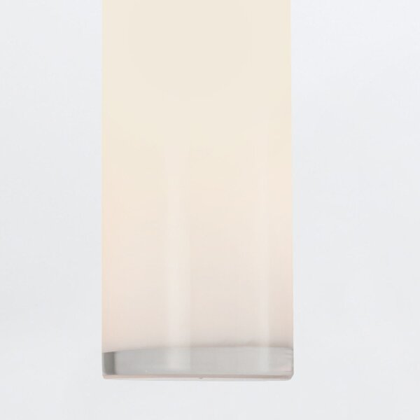 Wandleuchte Metall Glas E27 H: 40 cm in Bronze Antik
