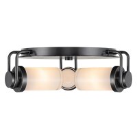 Deckenlampe Metall Glas B: 42,2 cm in Bronze Antik...